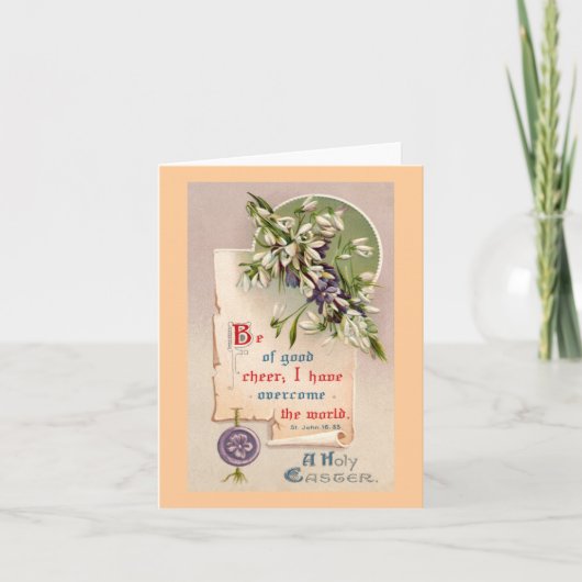 神聖なイースターヴィンテージのクリスチャン シーズンカード (正面)