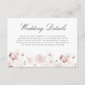 神聖なエレガントなバラ色の庭園の花の結婚式の詳細 エンクロージャーカード (正面)