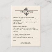 神聖なカード|赤いバラ|の金ゴールドのダマスク織を持つ私達の女性 名刺 (裏面)