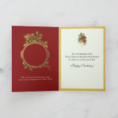 神聖なクリスマス 誕生日 イエス マリア 聖書 シーズンカード (内部)