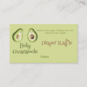 神聖なグアカモールアボカドオムツラッフルシャワーゲーム エンクロージャーカード (正面)