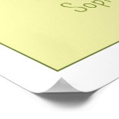 神聖なグアカモールアボカドベイビーシャワーパーティーサイン ポスター (角)