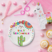 神聖なグアカモーレのフェスタの紙皿のサボテンのメキシコ人 ペーパープレート (パーティー)