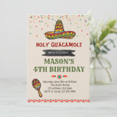 神聖なグアカモーレの誕生日のパーティの招待状 招待状 (スタンド正面)