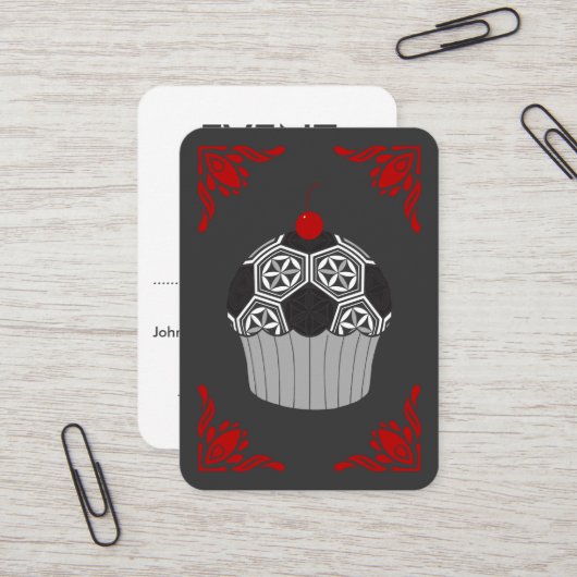 神聖なサッカーのカップケーキ 名刺 (正面/裏面インサイチュ)