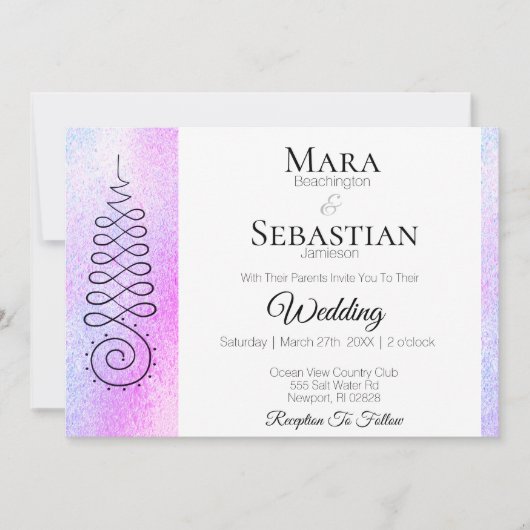 *~*神聖なシンボルスピリチュアルパステ結婚ル 招待状 (正面)