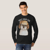 神聖なシーズー（犬）Tzu犬のポートレートのシーズー（犬）Tzu小さなBr Tシャツ (正面フル)