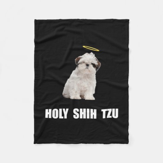 神聖なシーズー（犬） Tzu フリースブランケット (正面)