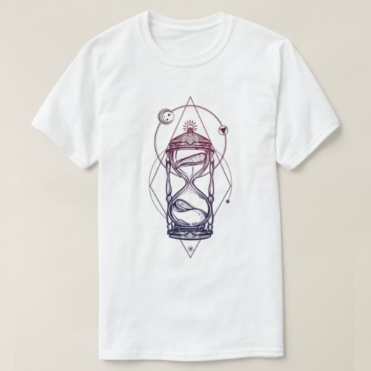 神聖なジオメトリ砂時計 Tシャツ (デザイン正面)