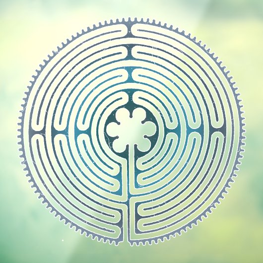 神聖なジオメトリ記号 – チャートルラビリンス1 ウィンドウサイン (シート3)