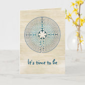 神聖なジオメトリ記号 – チャートルラビリンス1 カード (黄色い花)