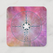 神聖なジオメトリ記号 – チャートルラビリンス1 スクエア名刺 (正面)