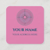 神聖なジオメトリ記号 – チャートルラビリンス1 スクエア名刺 (裏面)