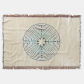 神聖なジオメトリ記号 – チャートルラビリンス1 スローブランケット (正面)