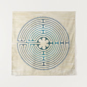 神聖なジオメトリ記号 – チャートルラビリンス1 タペストリー (正面(横))