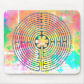 神聖なジオメトリ記号 – チャートルラビリンス1 マウスパッド (正面)