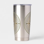 神聖なジオメトリ記号 – チャートルラビリンス4 保温保冷タンブラー (左面)