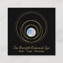 *~*神聖なジオメトリ金ゴールドジオメトリBoho宇宙 スクエア名刺