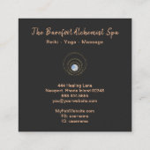 *~*神聖なジオメトリ金ゴールドジオメトリBoho宇宙 スクエア名刺 (裏面)