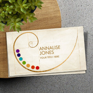 神聖なジオメトリ黄金の緩和曲線 – チャクラ 名刺