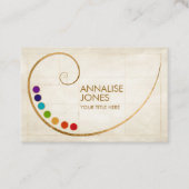 神聖なジオメトリ黄金の緩和曲線 – チャクラ 名刺 (正面)