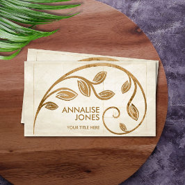 神聖なジオメトリ黄金の緩和曲線 – ツリー分岐 名刺