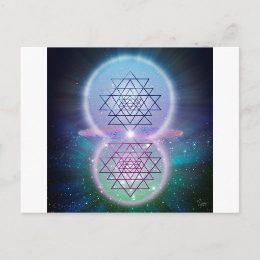 神聖なジオメトリ7 ポストカード (正面)