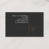 神聖なジオメトリ – ゴールデンスパイラルブランチ 名刺 (裏面)