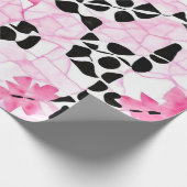 神聖なジオメトリ：ピンク、ブラック、ホワイト版 ラッピングペーパー (角)