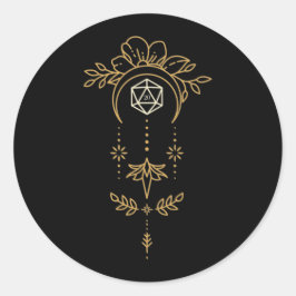 神聖なジオメトリD20サイコロテーブルトップRPG ラウンドシール