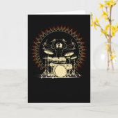 神聖なドラマー カード (黄色い花)