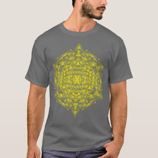 神聖なハイパーキューブ黄色 Tシャツ