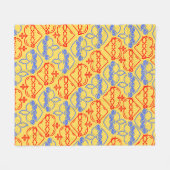 神聖なハートと汚れのないハート フリースブランケット (正面(横))