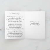 神聖なハートのイエス・キリストのバレンタインの花の金ゴールドのボーダー シーズンカード (内部)