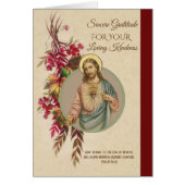 神聖なハートのイエス・キリストの秋の花ありがとう (正面)