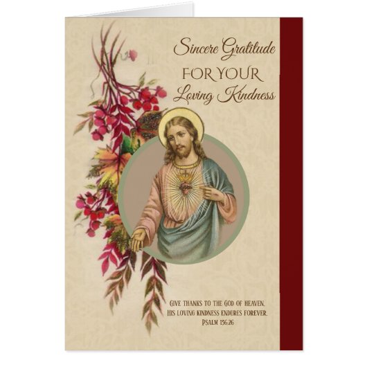 神聖なハートのイエス・キリストの秋の花ありがとう (正面)