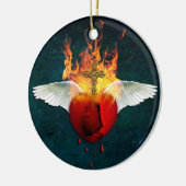 神聖なハートのオーナメント セラミックオーナメント (左)