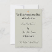 神聖なハートのカトリック教の多くの記念の提供 招待状 (裏面)