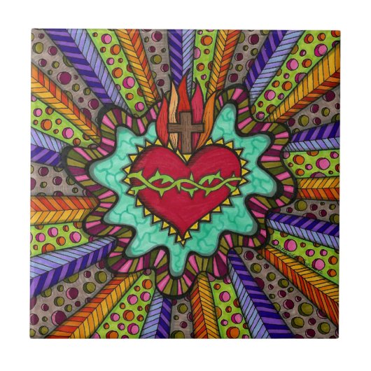 神聖なハートのタイル タイル (正面)