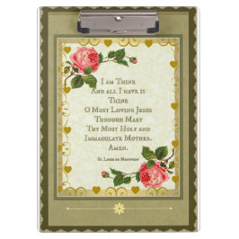 神聖なハートの祈りの言葉のクリップボードwのバラ クリップボード