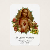 神聖なハートイエスカトリック葬儀の聖札 –  (正面)