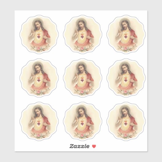 神聖なハートイエズス宗教神聖慈悲ビニール シール (シート)