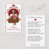 神聖なハートカトリックのバレンタイン宗教祈りの言葉 名刺 (正面/裏面)