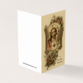 神聖なハートカトリック葬儀の神聖カード 名刺 (外部)