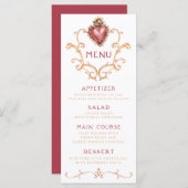 神聖なハートバロックのディナーメニュー (正面/裏面)