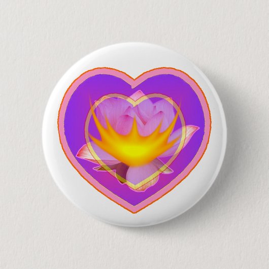 神聖なハートボタン 缶バッジ (正面)