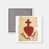 神聖なハートヴァネディウルロカソリック マグネット (正面/裏面)