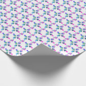 神聖なハート数々の色の白い背景の宗教 ラッピングペーパー (角)