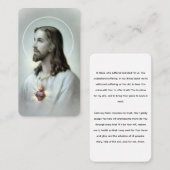 神聖なハート祈りの言葉の病気の祈りの言葉 名刺 (正面/裏面)