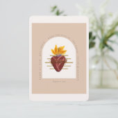 神聖なハート祈りの言葉カード サンキューカード (スタンド正面)